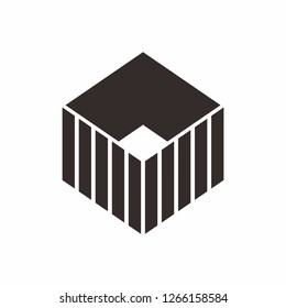 Geometric Hexagon Square Cube Business Company Vector Logo Design