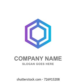 Geometric Hexagon Technology Architecture Logo Vector Stock Vector ...