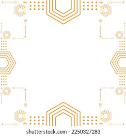 geometric hexagonal frame design element