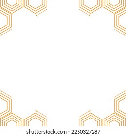 geometric hexagonal frame design element