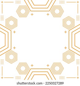 geometric hexagonal frame design element