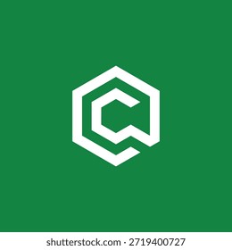 Letra Hexagonal Geométrica C Logo Design com Estilo Moderno e Criativo