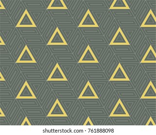 Geometric hexagonal pattern vector. Line design yellow lon blue for print, textile, background, wallpaper, fashion.