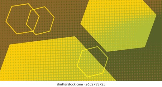 Forma hexagonal geométrica. Símbolo geométrico do heptagon. Traçado editável. Fundo de grãos pontilhados.