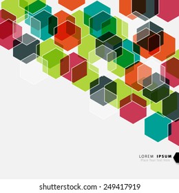 Geometric Hexagonal Shapes Background
