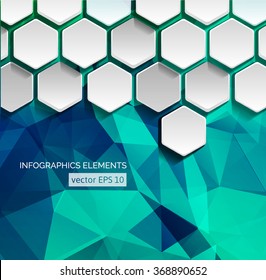 Geometric Hexagonal Shapes Background for Business / Web Design / Print / Presentation
