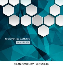 Geometric Hexagonal Shapes Background for Business / Web Design / Print / Presentation