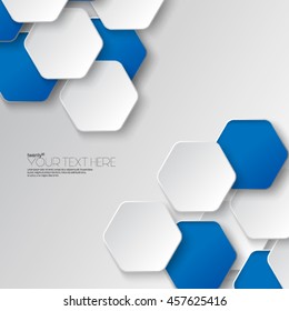 Geometric Hexagonal Shapes Layout/Design Cover Background