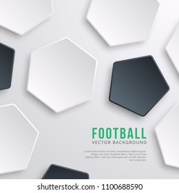 Geometric Hexagonal Soccer Background