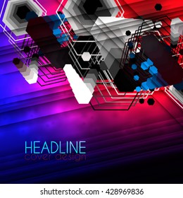 Geometric  hexagonal  strip pattern background.Geometric Polygonal Elements. Scientific Future Technology Concept.  Modern stylish texture. Repeating geometric tiles with hexagonal elements