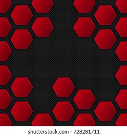 Geometric hexagons pattern. Abstract metal background. Vector design template
