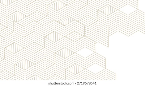 Hexagones geométricos: líneas en zigzag blancas y beige y Formas para fondos modernos, utilizadas como texturas sutiles y sofisticadas para proyectos de Diseño gráfico, 174 caracteres