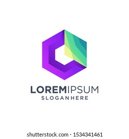 Geometric Hexagram shaped Low Polygon Logo Design Vector