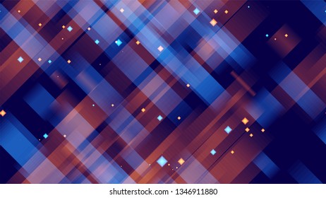 Geometric Hi Tech Seamless Background. Blurred Lines Texture. Bright Modern Print Design. Music Cover Backdrop.