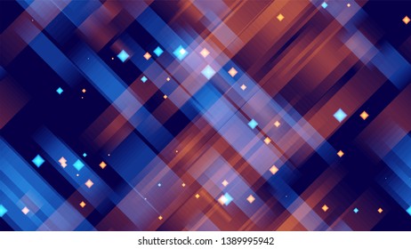 Geometric Hi Tech Seamless Background. Light Shapes Pattern. Bright Modern Print Design. Big Data Concept.