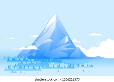 Geometric High Mountain Landscape