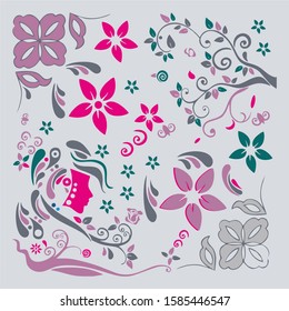 Geometric hijab design. Scraf pattern