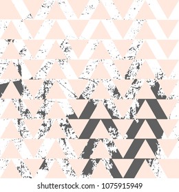 Geometric hipster abstract chevron pattern with gold triangular elements. Trendy chic golden background design for wedding, invitations, birthday, save the date, anniversary, fashion banners, web
