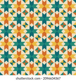 Diseño de patrones hipster geométrico con colores frescos y vectores de borde sin fisuras 10