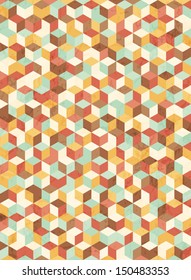 Geometric hipster retro background