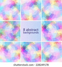 geometric hipster retro background set.