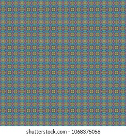 Geometric hipster tiles background. Abstract retro seamless pattern of geometric shapes. Colorful mosaic backdrop in blue, orange and pink colors. Vector illustration.