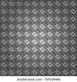 Geometric hipster tiles background. Abstract retro seamless pattern of geometric shapes. Colorful mosaic backdrop in black, white and gray colors. Vector illustration.