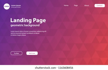 Geometric hipster triangular background with colorful gradient mosaic backdrop. Vector Illustration