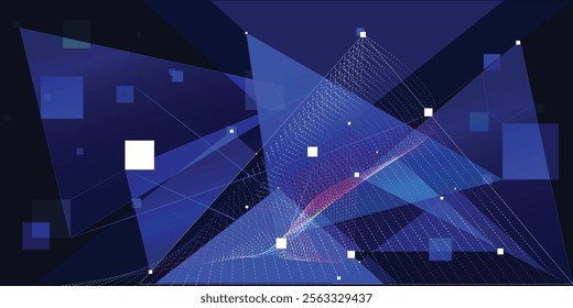 Geometric Hitech Composition Background. Ideal for Futuristic and Abstract Science Concepts.