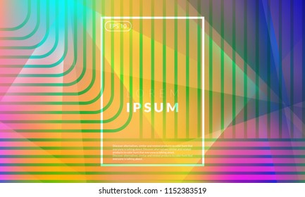 geometric Holography Background.  Futuristic gradient mesh . Vector minimalistic, Suitable For Wallpaper  Banner  Card  Book Illustration  Web Landing Page  and Other Related Creative