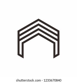 Geometric Home Architecture Interior Construction Stock Vector Logo Design Template