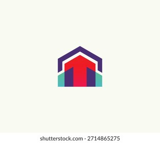 Geometric Home Design de logotipo de construção 