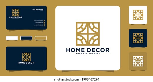 geometric home decor logo and business card inspiration - Shutterstock ID 1998467294