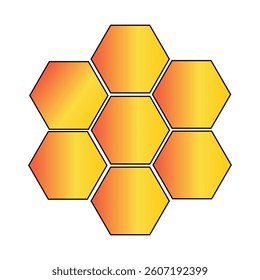 Geometric honeycomb pattern with gradient fill.
