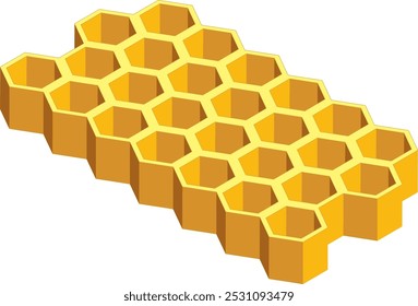 Geometric honeycomb pattern in vibrant yellow tones