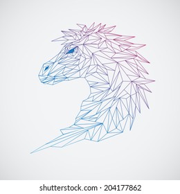 Línea de caballo geométrico