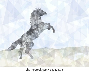 Geometric horse unicorn background