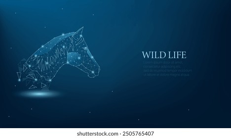 Geometric horse in the wild life