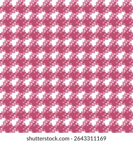 Geometric houndstooth beige seamless pattern with pied-de-poule ornament. Monochrome graphic design. Modern minimalist stylish squared background. Vector chequered motif for fabric, textile.