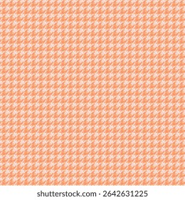 Padrão geométrico houndstooth bege e branco sem emenda com ornamento pied-de-poule. Design gráfico monocromático. Moderno minimalista fundo quadrado elegante. Motivo quadriculado vetorial para tecido, têxtil.