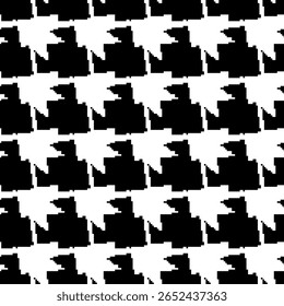 Motif géométrique pied de poule noir et blanc harmonieux avec ornement pie-de-poule. Création graphique monochrome. Arrière-plan carré élégant minimaliste moderne. Image vectorielle motif à carreaux pour tissu, textile.