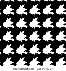 Padrão geométrico sem costura preto e branco com ornamento pied-de-poule. Design gráfico monocromático. Moderno minimalista fundo quadrado elegante. Motivo quadriculado vetorial para tecido, têxtil.