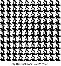 Motif géométrique pied de poule noir et blanc harmonieux avec ornement pie-de-poule. Création graphique monochrome. Arrière-plan carré élégant minimaliste moderne. Image vectorielle motif à carreaux pour tissu, textile.