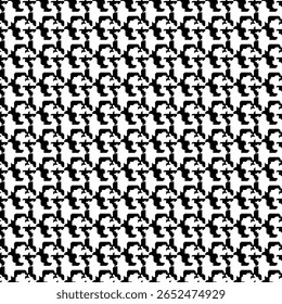 Motif géométrique pied de poule noir et blanc harmonieux avec ornement pie-de-poule. Création graphique monochrome. Arrière-plan carré élégant minimaliste moderne. Image vectorielle motif à carreaux pour tissu, textile.