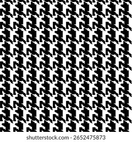 Motif géométrique pied de poule noir et blanc harmonieux avec ornement pie-de-poule. Création graphique monochrome. Arrière-plan carré élégant minimaliste moderne. Image vectorielle motif à carreaux pour tissu, textile.