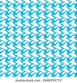 Padrão contínuo de cor houndstooth geométrico com ornamento pied-de-poule. Design gráfico monocromático. Moderno minimalista fundo quadrado elegante. Motivo quadriculado vetorial para tecido, têxtil.