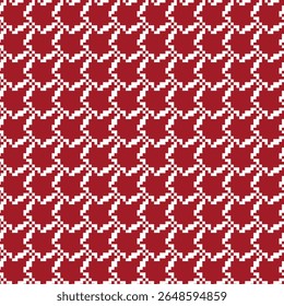 Padrão contínuo de cor houndstooth geométrico com ornamento pied-de-poule. Design gráfico monocromático. Moderno minimalista fundo quadrado elegante. Motivo quadriculado vetorial para tecido, têxtil.