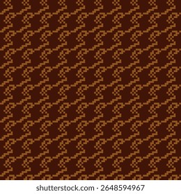 Padrão contínuo de cor houndstooth geométrico com ornamento pied-de-poule. Design gráfico monocromático. Moderno minimalista fundo quadrado elegante. Motivo quadriculado vetorial para tecido, têxtil.