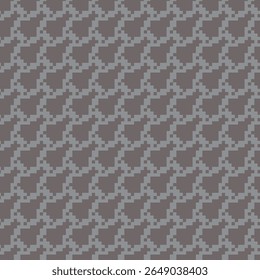 Padrão contínuo de cor houndstooth geométrico com ornamento pied-de-poule. Design gráfico monocromático. Moderno minimalista fundo quadrado elegante. Motivo quadriculado vetorial para tecido, têxtil.