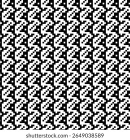 Padrão contínuo de cor houndstooth geométrico com ornamento pied-de-poule. Design gráfico monocromático. Moderno minimalista fundo quadrado elegante. Motivo quadriculado vetorial para tecido, têxtil.